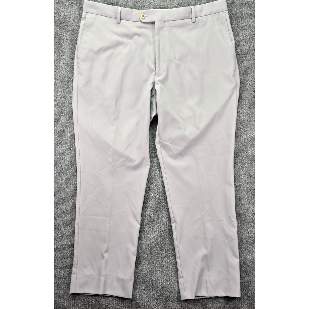 Peter Millar Pants Mens 40x29 Gale Gray Durham High Drape Performance Golf Crown
